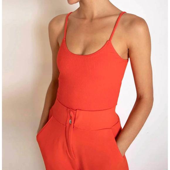 NEW THE RANGE alloy rib rope tank top in fuego - Picture 2 of 3